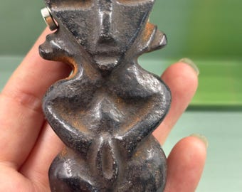 Escultura em pedra Hongshan, estilo pré-histórico, para colecionadores, pingente antigo. Envio aleatório.