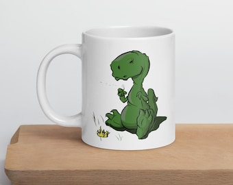 Nominal Anomaly Dinosaurs White glossy mug