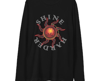 Shine Harder Sun Graphic Long Sleeve Fitted Crew