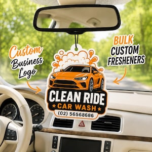 1000pcs Large Bulk Custom Business Logo Air Freshener, Custom Brand Air Freshener For Business, Wholesale Custom Promotional Logo Freshener