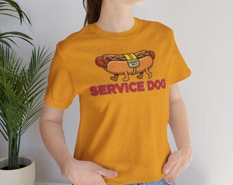 Service Dog | Funny Hot Dog Tee | Bella Canvas 3001