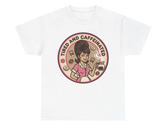 Tired and Caffeinated Retro Diner | Graphic Tee