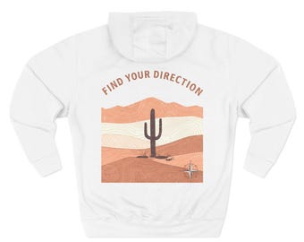 Find Your Direction | Desert Sunset Hoodie | Boho Southwest Graphic Sweatshirt