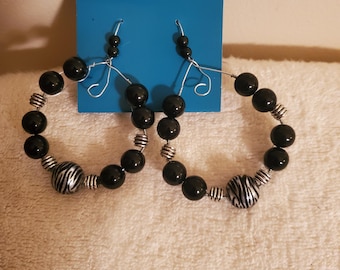 Hooping around silver and black