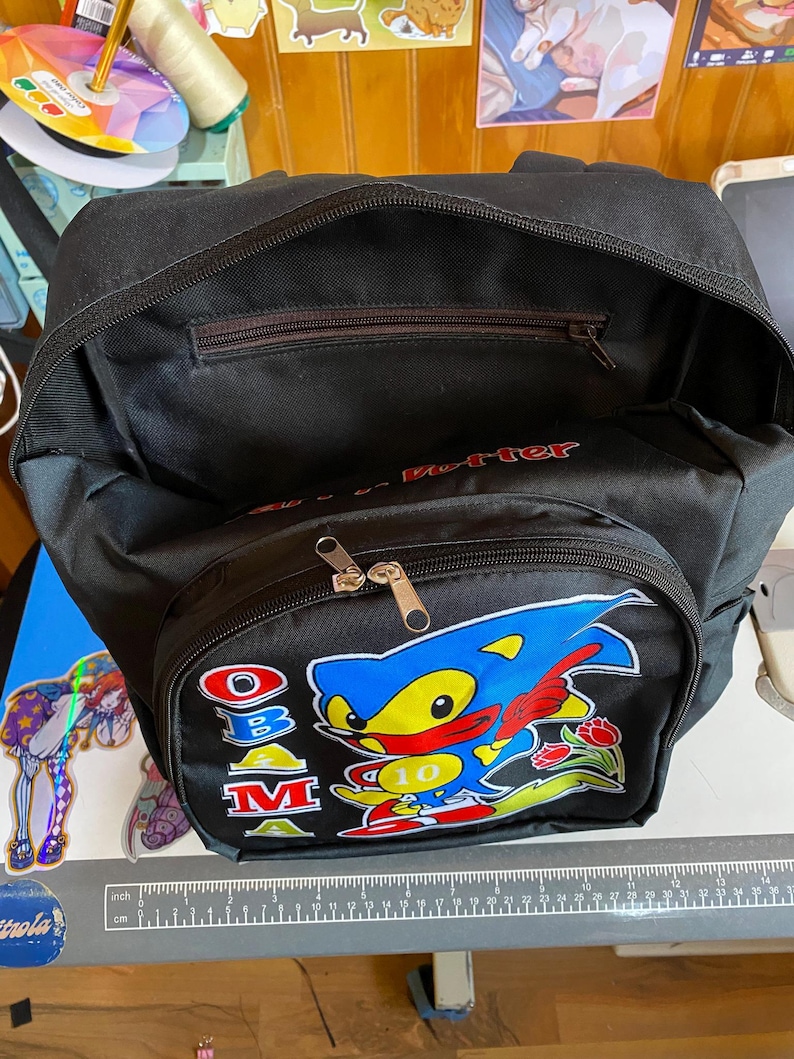 Obama Backpack Harry Potter Obama Sonic 10 Handmade Backpack - Etsy
