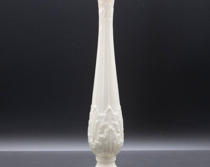 Vtg Lenox Woodland Collection Bud Vase Ivory Porcelain Acanthus Leaf Florentine