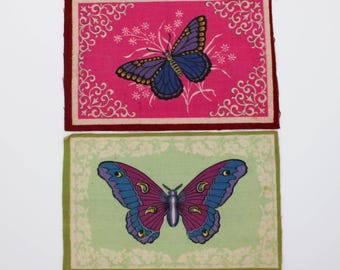 Pair of Antique 1910s Butterfly Cigarette Felts