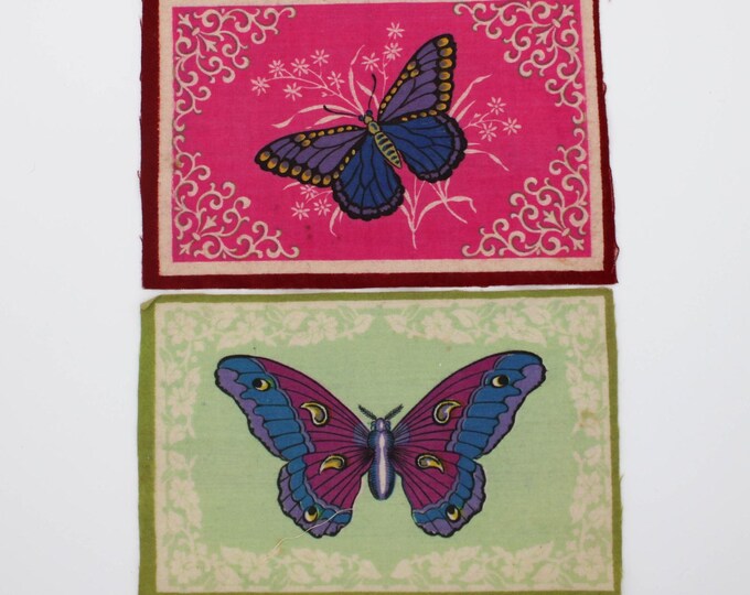 Pair of Antique 1910s Butterfly Cigarette Felts