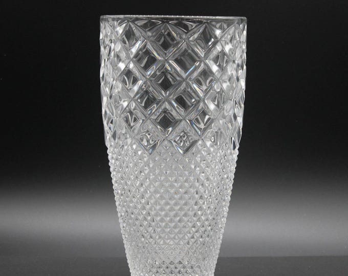 8" Lead Crystal Flower Vase Wexford Pattern