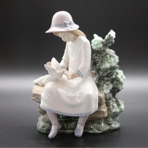 Girl on Bench Lladro - Etsy