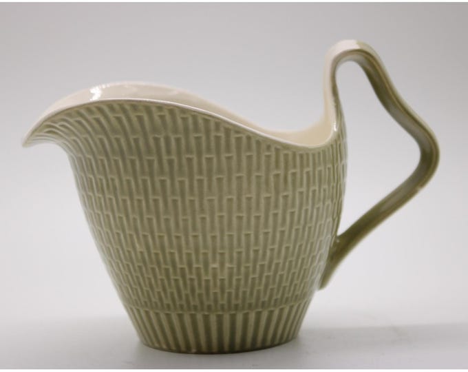 Vintage Red Wing Pottery Green Capistrano Gravy Boat