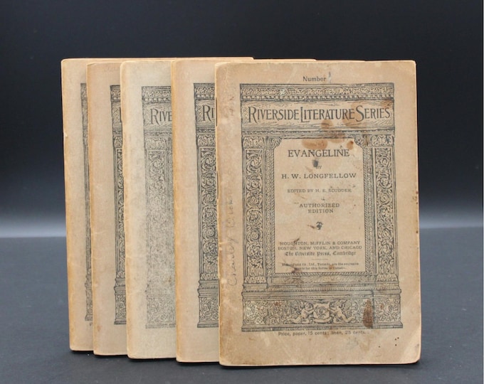 Antique Riverside Literature Series Books Lot of 5 (1, 101, 135, 147, and 156)
