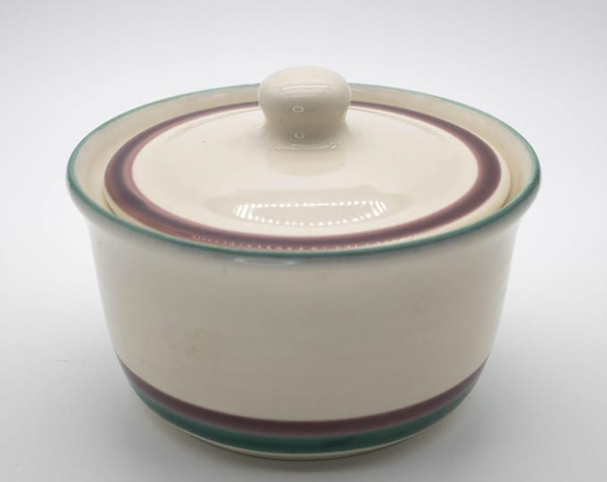 Vintage Pfaltzgraff Juniper Butter Tub with Lid Stoneware Covered Dish