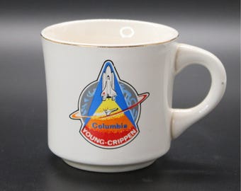 NASA Space Shuttle Columbia Young Crippen 1981 Coffee Mug with Gold Rim