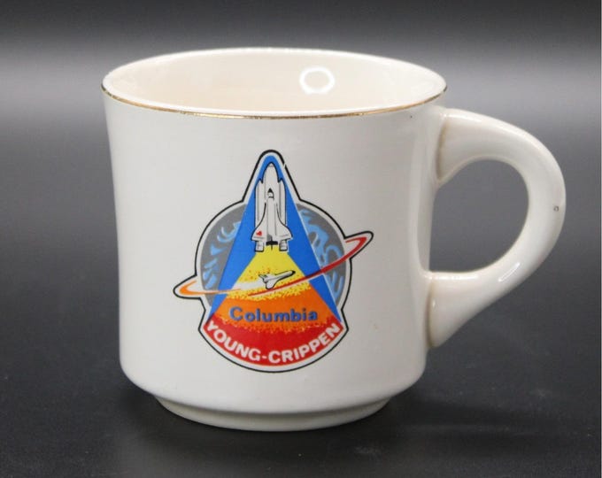 NASA Space Shuttle Columbia Young Crippen 1981 Coffee Mug with Gold Rim