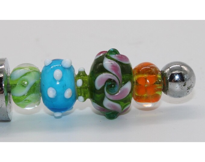 Two's Company Murano Glass Bead Bottle Stopper