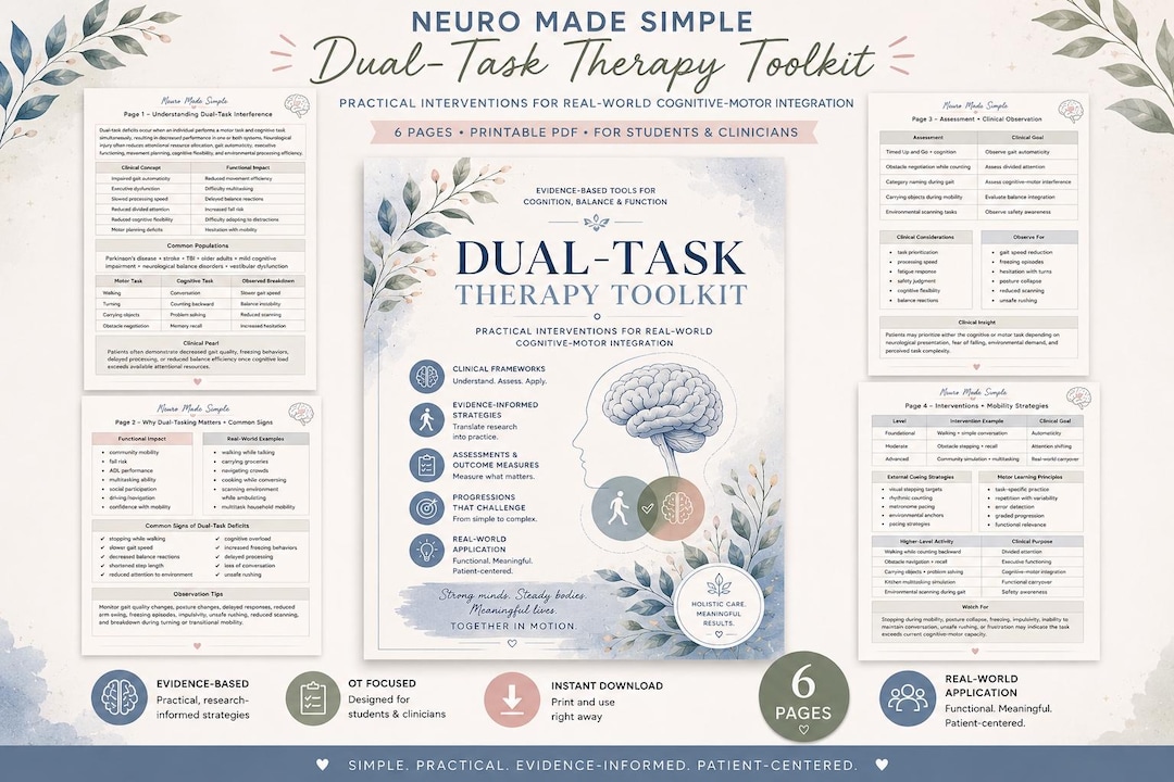 Dual-task Therapy Toolkit for OT | Neuro Rehab Cognitive-motor ...