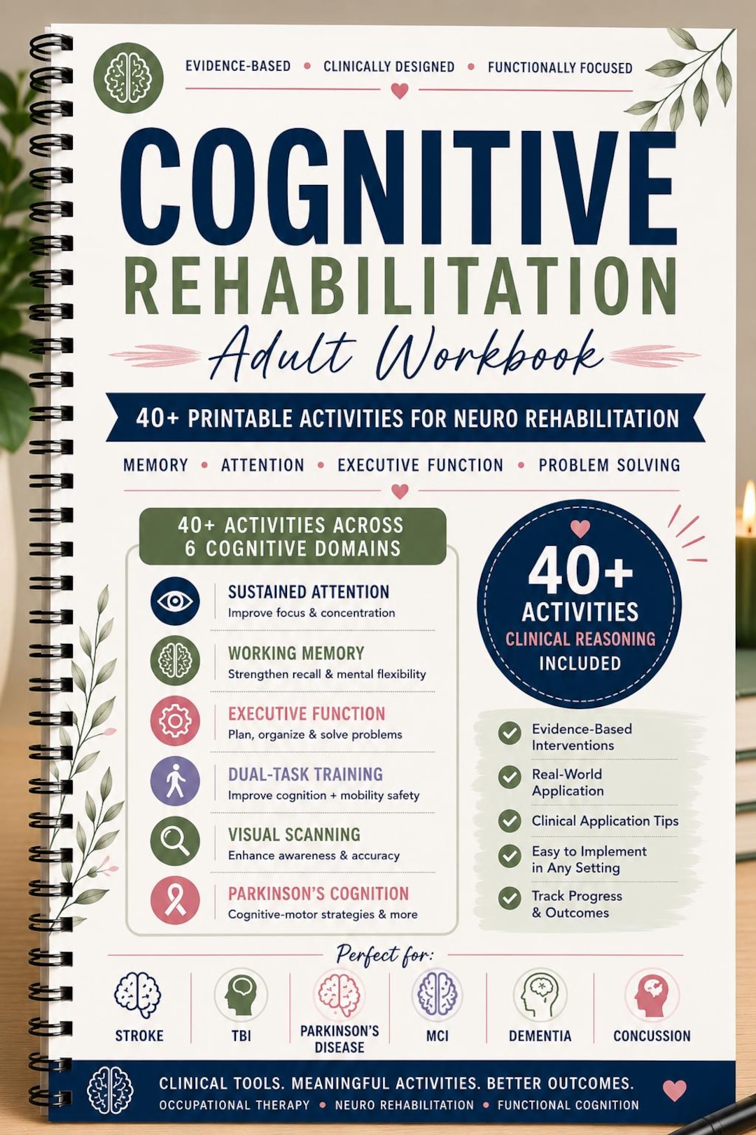 Cognitive Rehabilitation Workbook PDF | Executive Function, Memory ...
