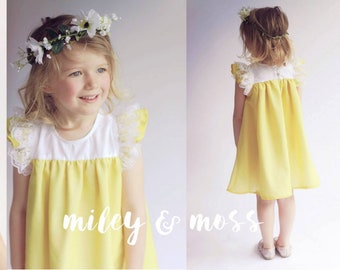 Bundle! The Angel Dress Size 9-12m to 6 & Retro Knot Headband PDF Pattern