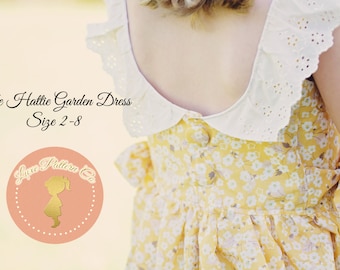 The Hattie Garden Dress PDF Pattern Size 2 3 4 5 6 7 8