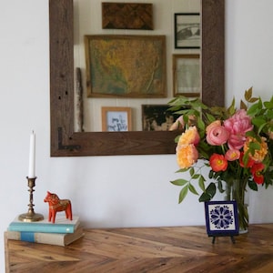 Rustic Wood Mirror, Reclaimed Wood Wall Mirror, Wall Mirror, Vanity Mirror, Bathroom Mirror, Rustic Mirror, Reclaimed Wood Mirror, Frame