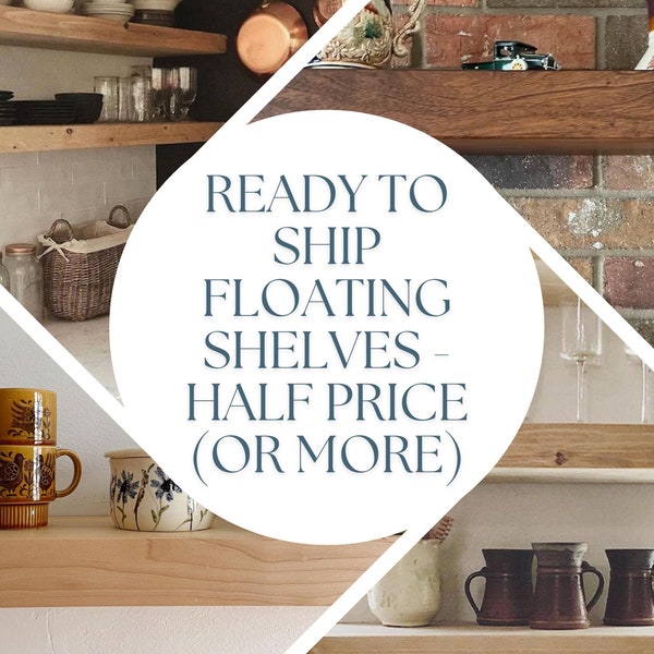 Ready to Ship Wood Floating Shelf – Modern Home Decor, Hidden Bracket