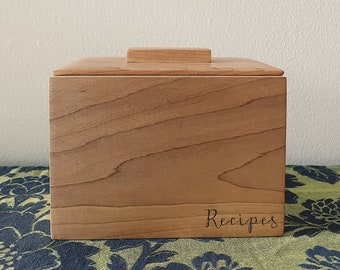 Engraved Recipe Box, Personalized Monogram Photo Box, Personalized Keepsake Box, Personalized Wedding Gift, Wooden Keepsake Box