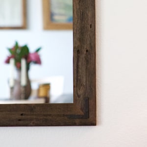 Large Wood Mirror, Rustic Wall Mirror, Large Wall Mirror, Vanity Mirror, Large Bathroom Mirror, Rustic Mirror, Reclaimed Wood Mirror, Frame image 1