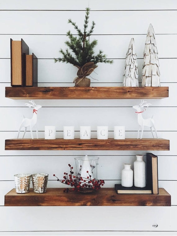 Wooden Wall Floating Shelf Nursery Essential Oil Bracket