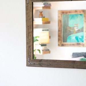 Large Wood Mirror, Rustic Wall Mirror, Large Wall Mirror, Vanity Mirror, Large Bathroom Mirror, Rustic Mirror, Reclaimed Wood Mirror, Frame image 5