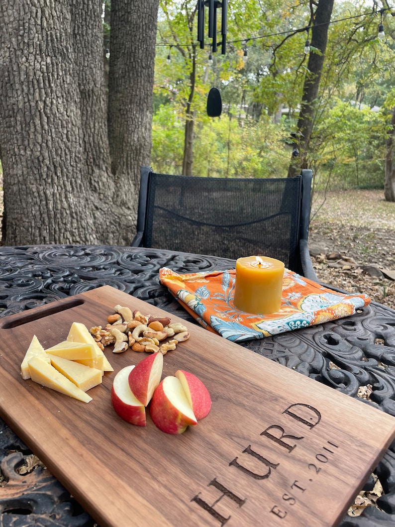 Personalized Cheese Board Gift For Wedding Engraved image 8