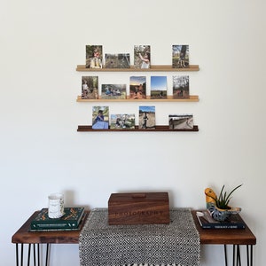 Hardwood Photo Ledge Shelf: Nursery, Kids Room Decor