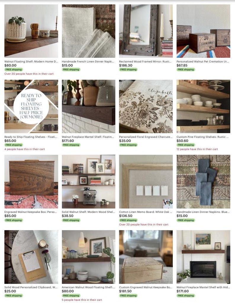 White Oak Fireplace Mantel with Bracket: Floating Wood Shelf - Decorative Shelf image 15