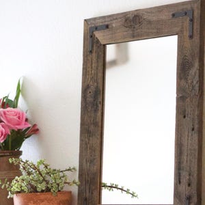 Reclaimed Wood Framed Mirror, Custom Sizes afbeelding 11