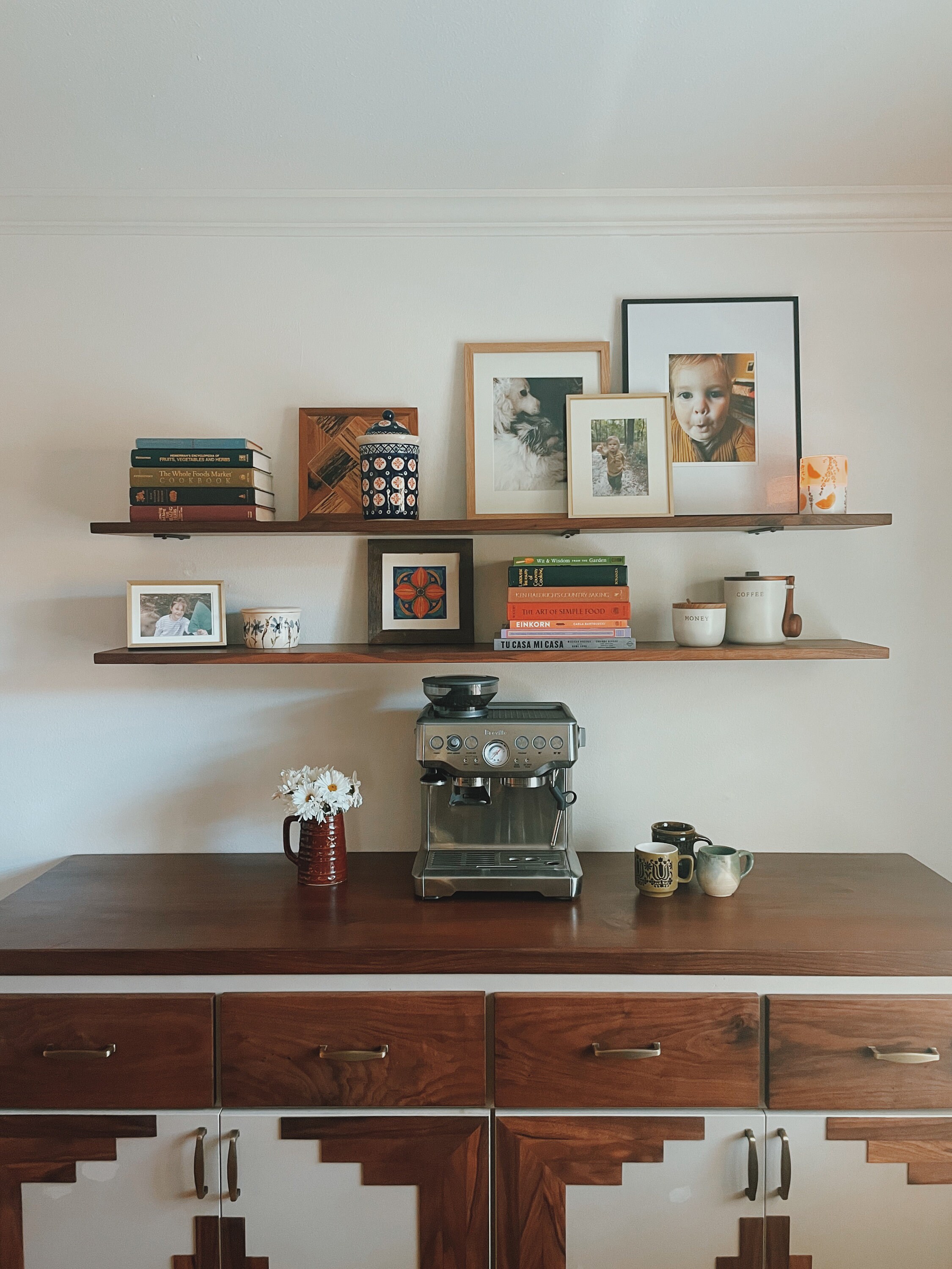 Solid Wood Walnut Shelf, Wood Shelves for Exposed Brackets, Solid ...