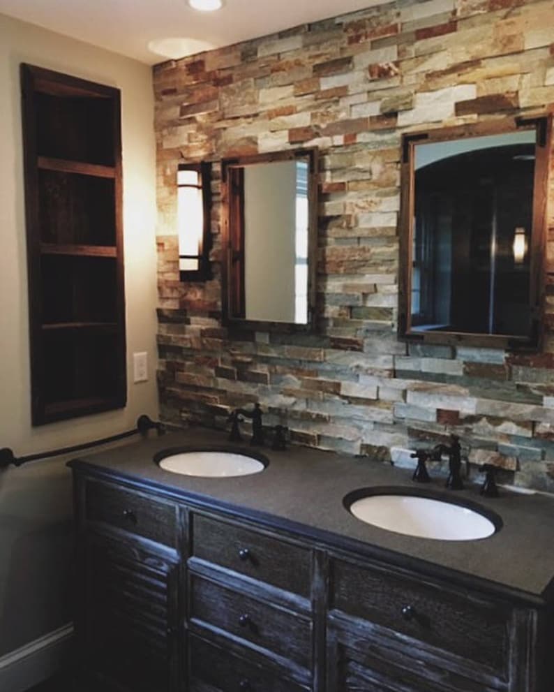 Reclaimed Wood Framed Mirror, Custom Sizes afbeelding 6