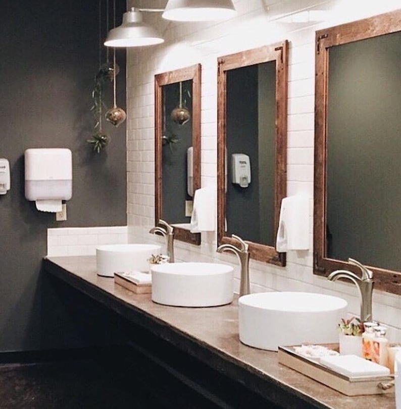 Reclaimed Wood Framed Mirror, Custom Sizes afbeelding 9