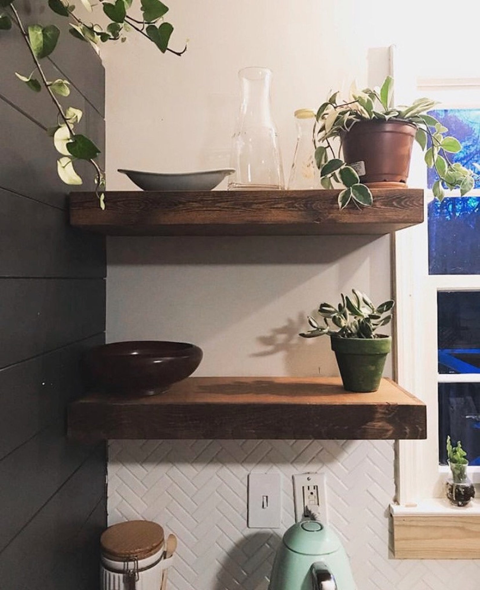 Wood Floating Shelf Floating Shelf Wall Shelves Wall Shelf Etsy