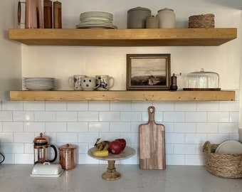 Shelf, Floating Shelf, Wood Shelf, Wood Shelf, Wooden Shelves, Floating Shelves, Modern Home, Modern Kitchen Decor, Floating Shelf