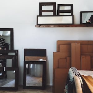 Reclaimed Wood Framed Mirror, Custom Sizes afbeelding 10
