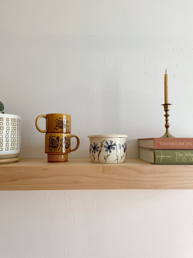 Floating Shelves in White Oak, Maple, Walnut and Pine, Wood Kitchen Shelves, Long Floating Shelves image 7