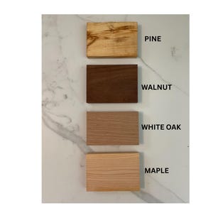 Wood samples for floating shelves, slabs, and floating mantels