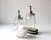 Mason Jar Soap Dispenser Set - 16 Ounces - Eco Friendly - "Ester" Style - Set of Two - Home - Kitchen - Bathroom - Housewares - For Mom