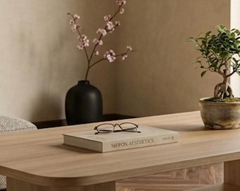 Japandi Mobile Coffee Table CNC Plan | Minimalist Low Table for Small Apartments | Hidden Dog-bone Joinery Plywood 18mm Digital DXF SKP