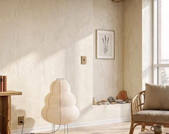 Japanese Paper Lantern Lamp | Boho Chic & Nordic Style Ambient Floor Light