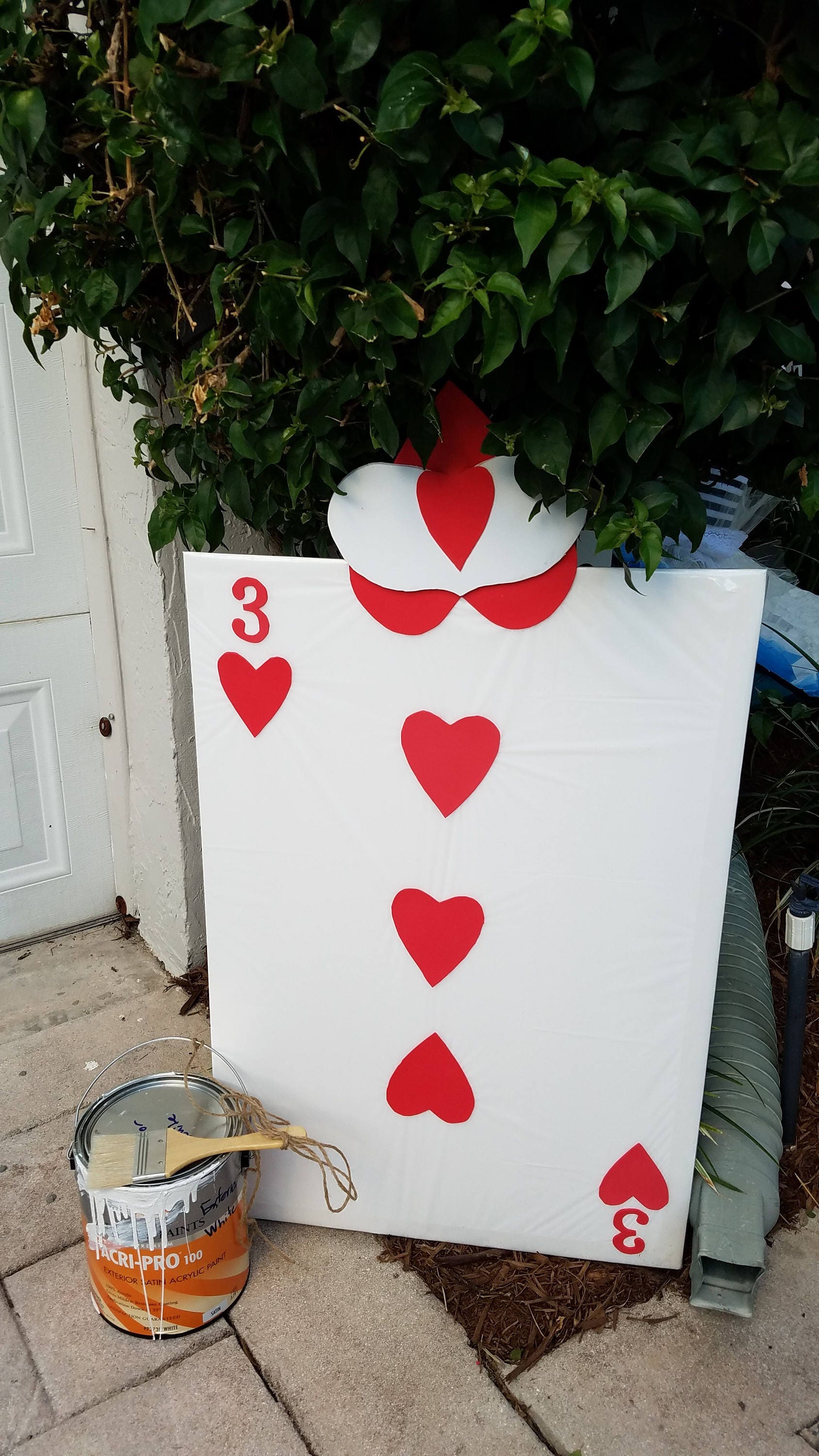 Card of "Hearts" Soldier Template - Alice in Wonderland For Alice In Wonderland Card Soldiers Template
