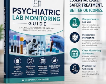Psychiatry Lab Monitoring Handbook | Psychiatry Cheat Sheet for Labs, Side Effects & Abnormal Findings