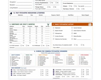 Psychiatric Assessment for Providers - Standard Style PDF download