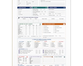 Psychiatric Assessment for Providers - Standard Notepad