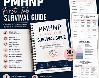 PMHNP First Job Survival Guide | Psychiatric Medication Handbook for New Providers | Psychiatry Clinical Reference PDF | PMHNP Orientation G